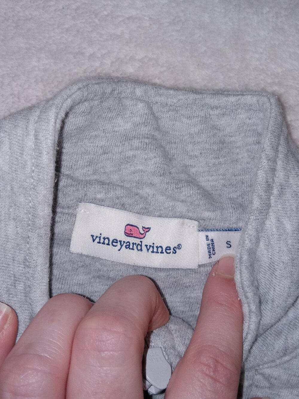 Vineyard Vines Gray Full Zip Quilted Side Vest Womens Small Preppy Coastal - Picture 10 of 11